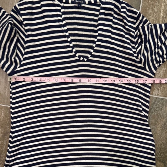 Splendid Navy and White Striped Hoodie - Picture 5 of 10